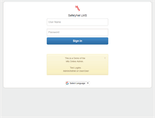 Tablet Screenshot of demo.mtssafety.com